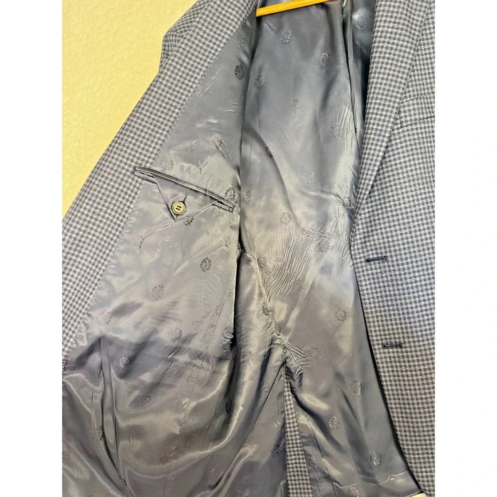 Lauren Ralph Lauren Sport Blazer Mens 42‎ Blue Herringbone Tweed Business Work